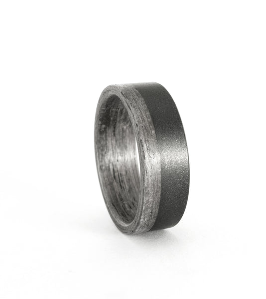 Anillo de Grafito y Madera Gris Terso (03500_7N)