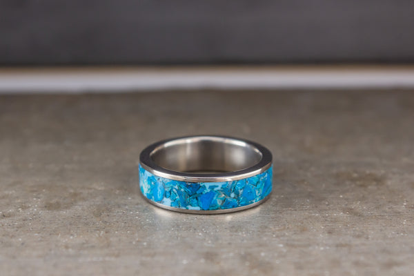 Anillo de Titanio y Crisocola (03221_7N)