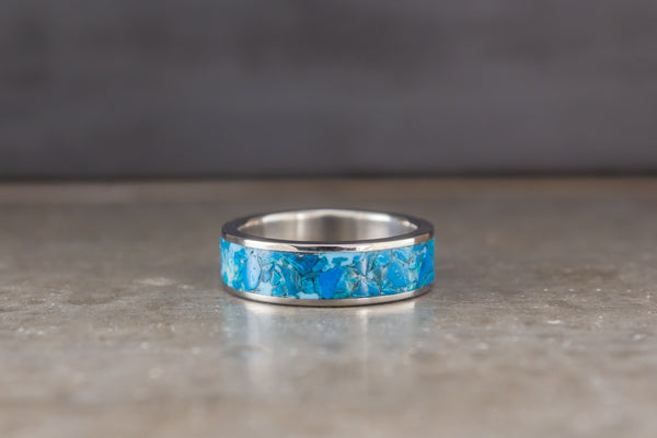 Anillo de Titanio y Crisocola (03221_7N)